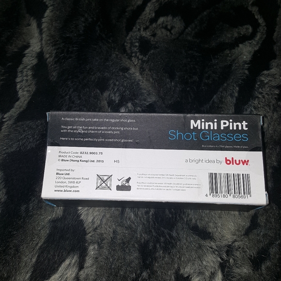 bluw Mini Pint Shot Glasses 4 Pack New Barware. - Picture 6 of 9